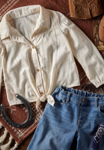 Oshkosh B'gosh Western style white shirt with collar