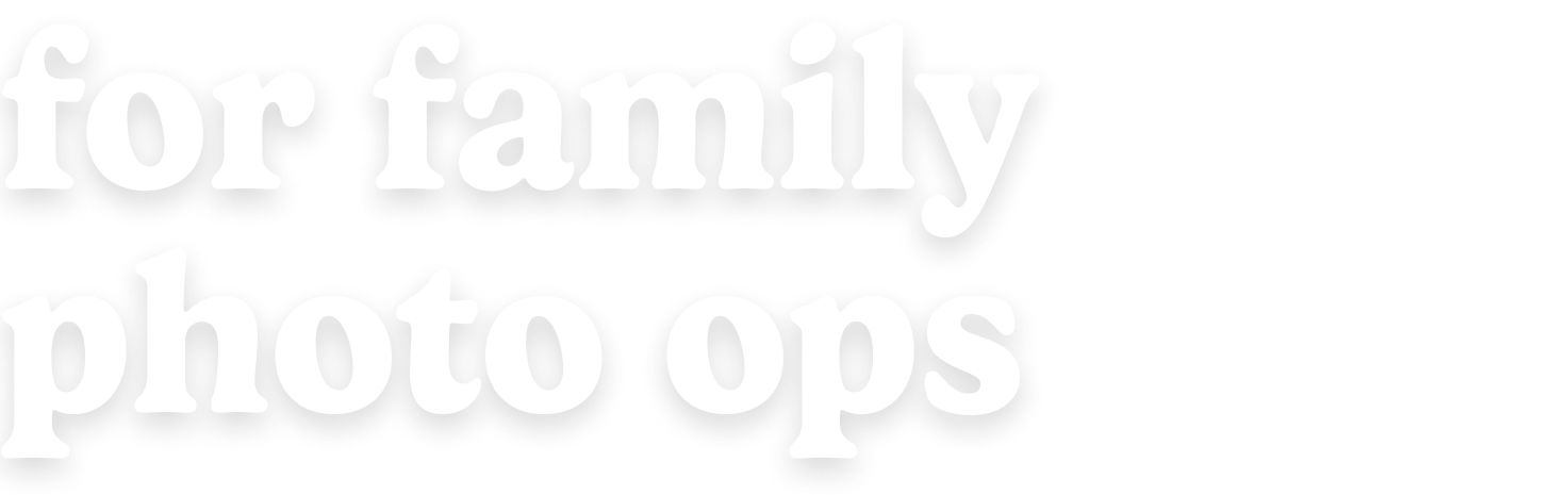 for family photo ops