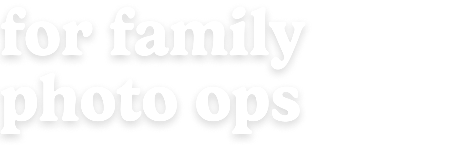 for family photo ops