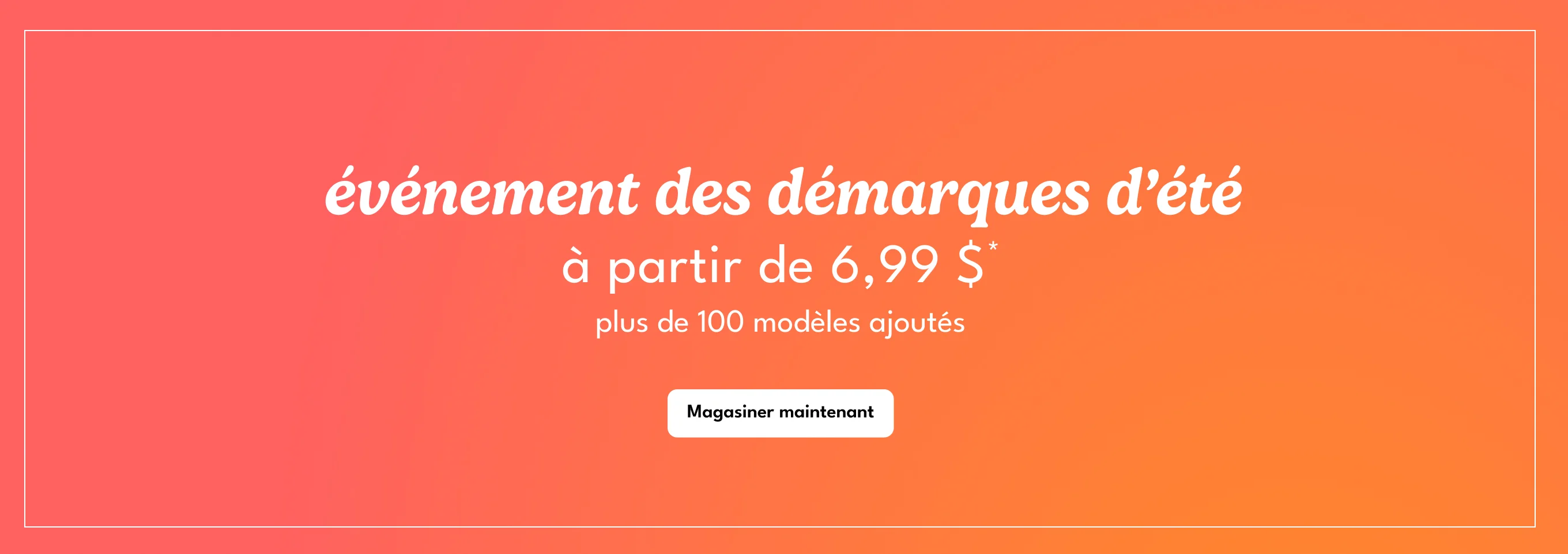Summer Clearance Hero Image - French