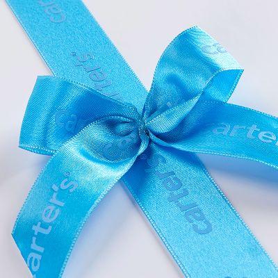 Branded ribbon bow