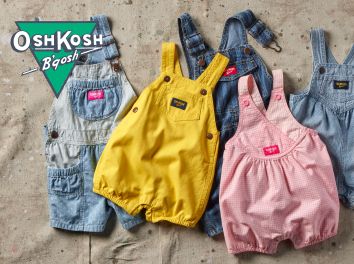 a laydown of baby overalls