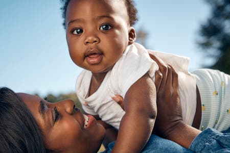 child with mother