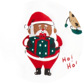 Holiday Pajama Print Santa Milk & Cookies