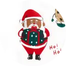 Holiday Pajama Print Santa Milk & Cookies