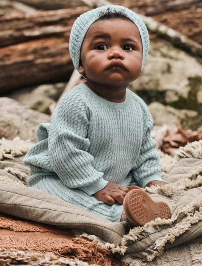 baby boy in sweater set