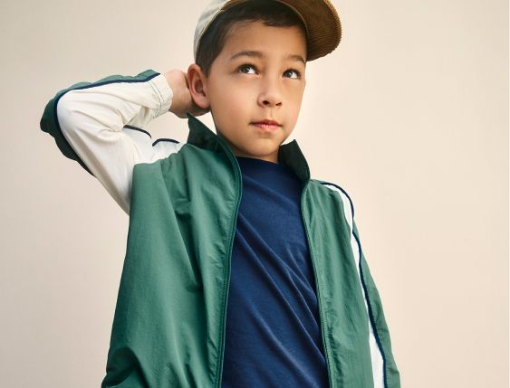 boy in retro sport outfit