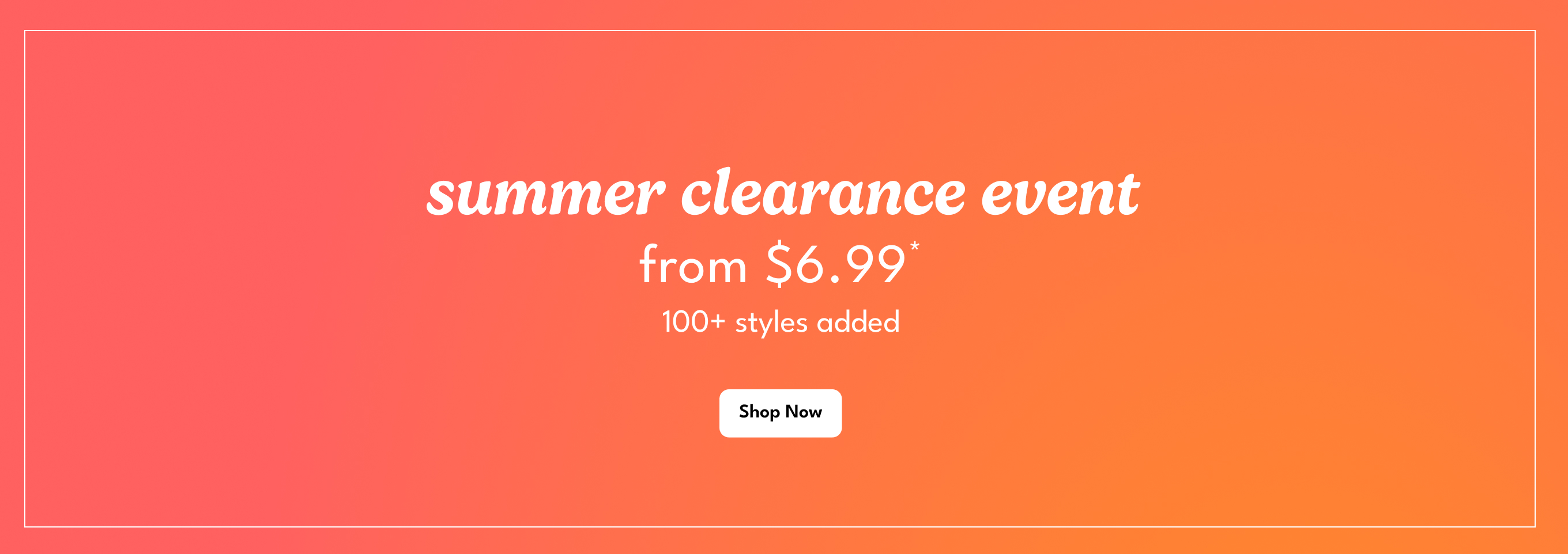 Summer Clearance Hero image