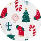 Holiday Pajama Print Festive Friends