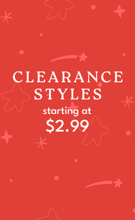 clearance styles starts at $2.99