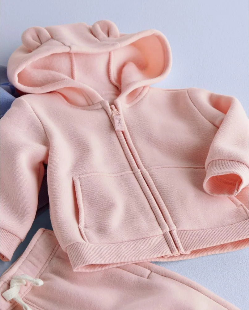 pink zip up hoodie & pink jogger