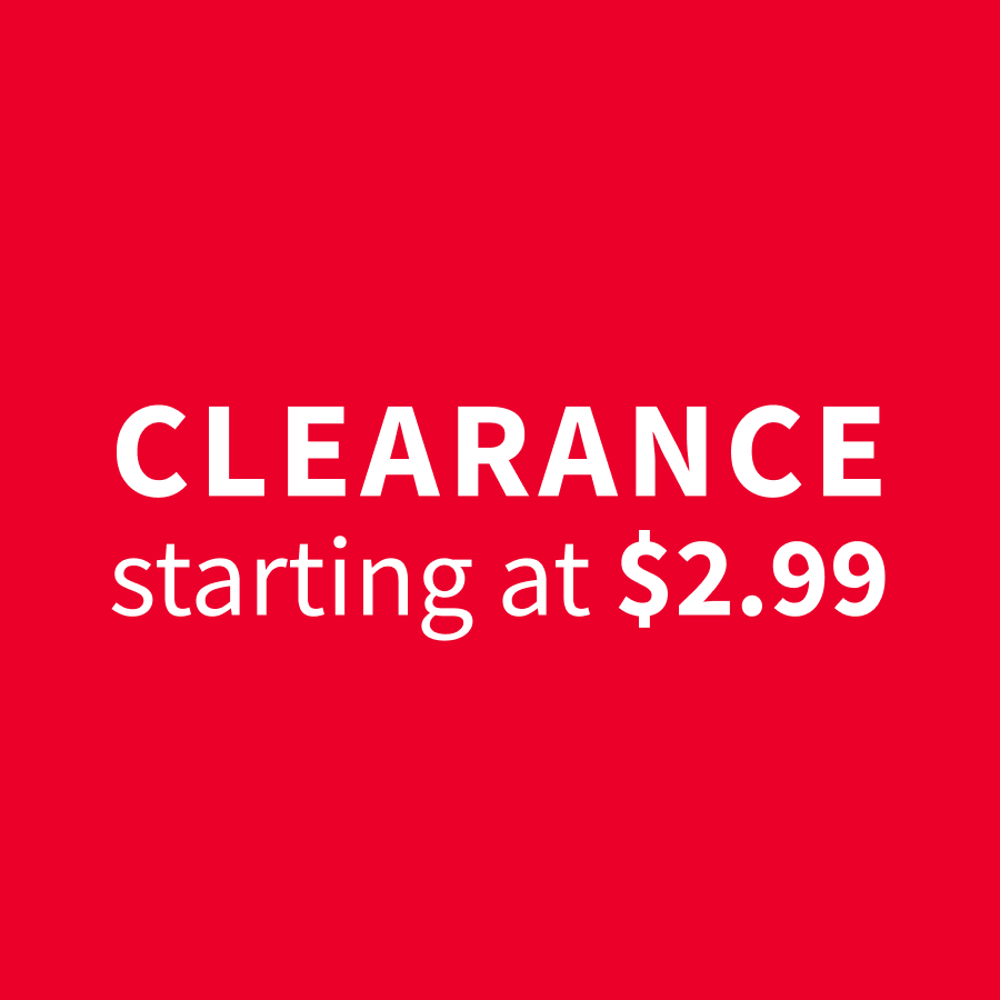 clearance starting at $2.99