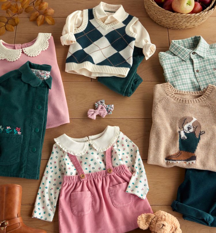 laydown of autumn acres outfits