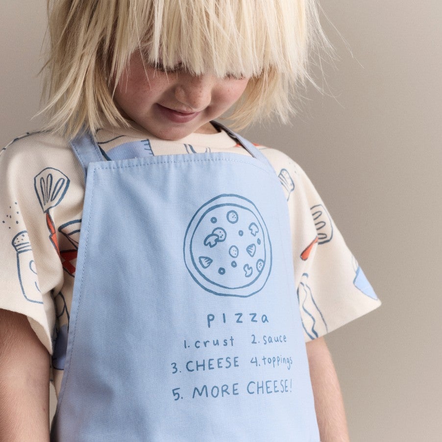 Toddler Boy in Graphic Apron
