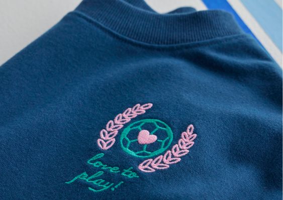 detail shot of sweatshirt
