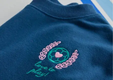 detail shot of sweatshirt
