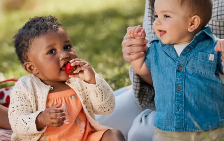 Children sitting and enjoying