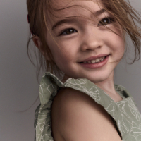 girl in green fashion top