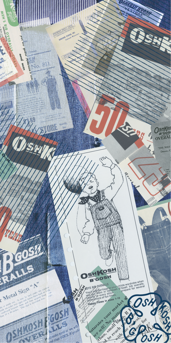 osh kosh collage background