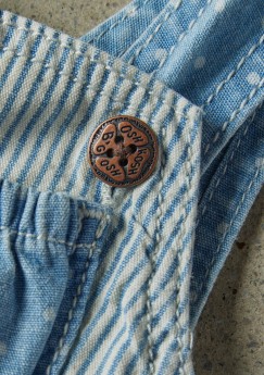 close-up of oshkosh overall strap