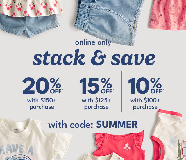 Up to 20% off* Stack & Save