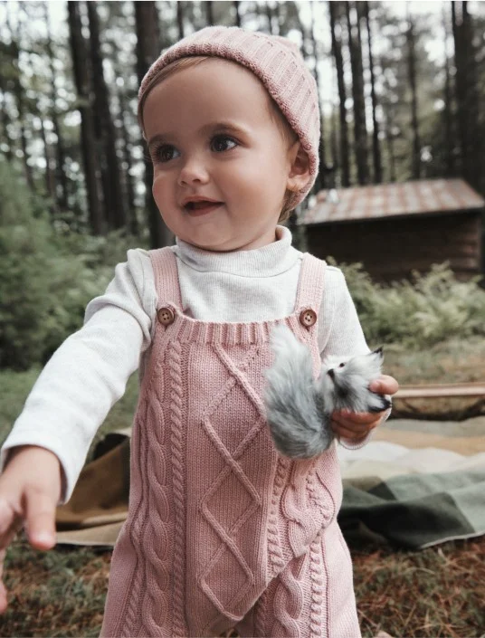 baby girl in outfit set