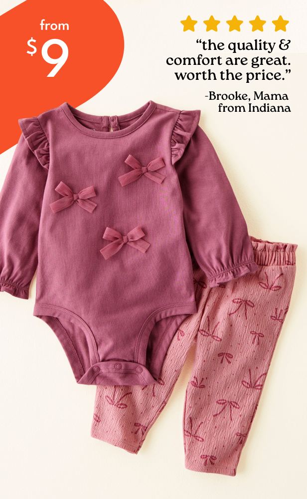 From $9 | 5 stars - “the quality & comfort are great. worth the price.” -Brooke, Mama  from Indiana