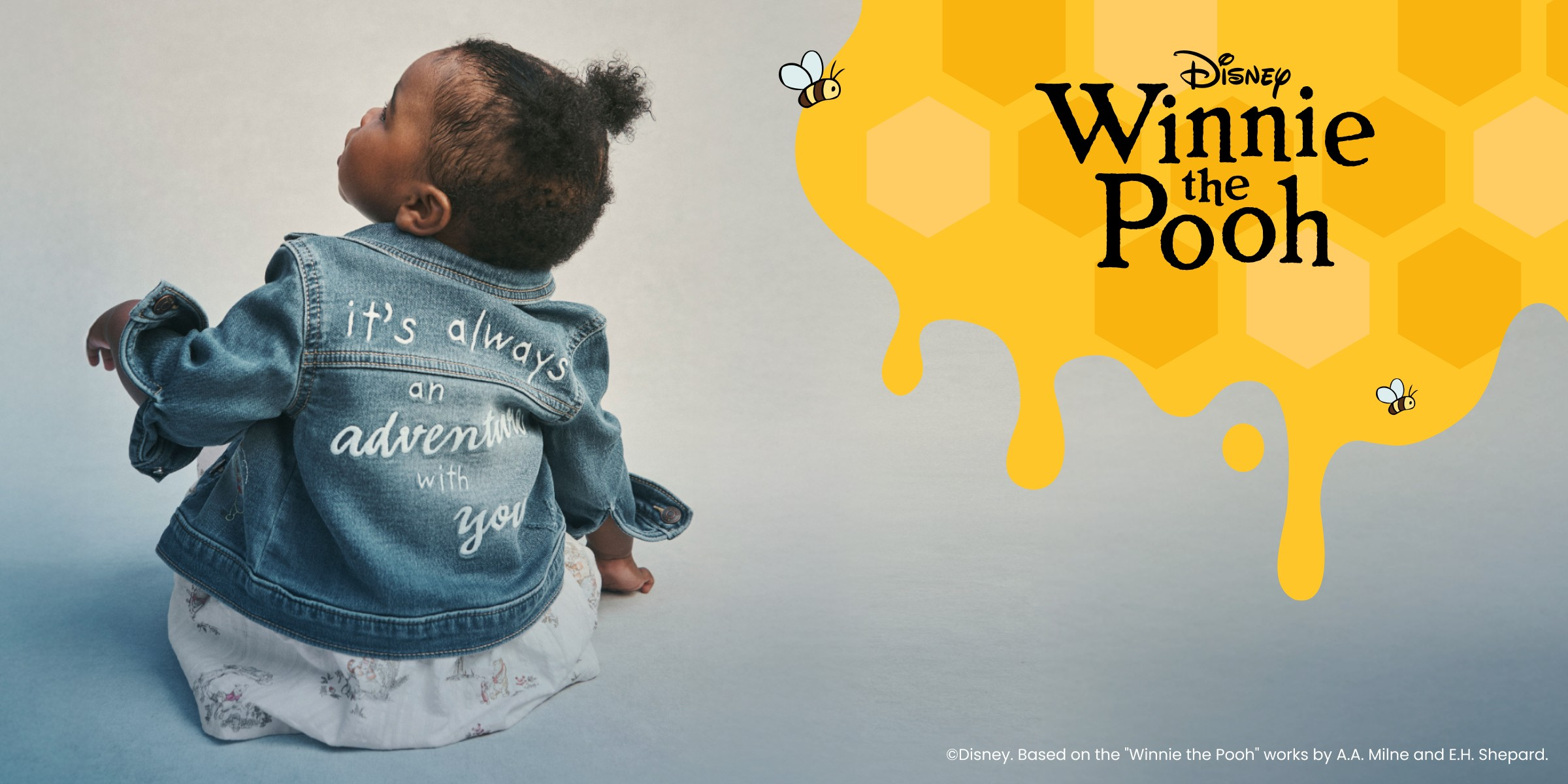 baby girl in jean jacket