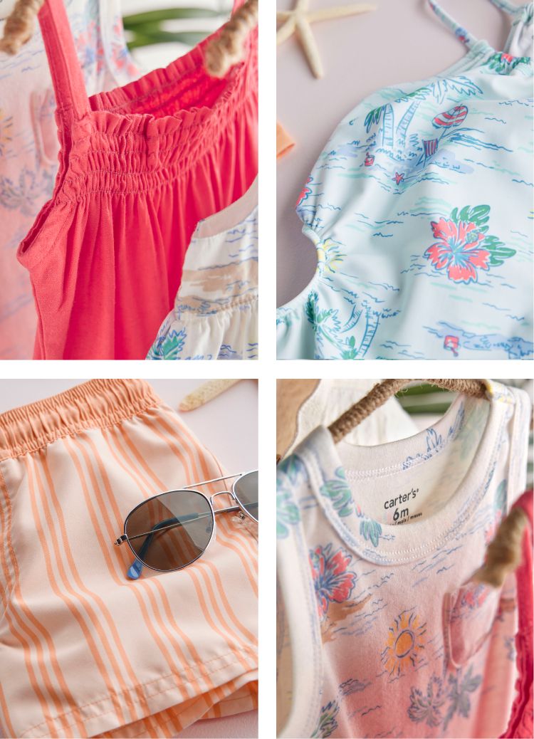 a variety of detail shots of hibiscus hues details