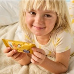 Girl in banana pajama