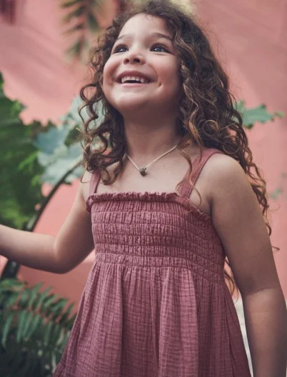 toddler girl in dress