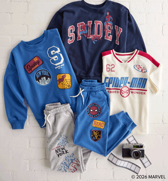 laydown of licensed clothing