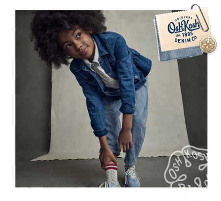 girl wearing stripe denim pants