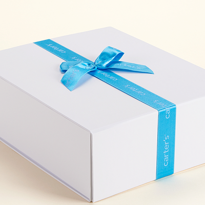 Ribbon wrapped gift box