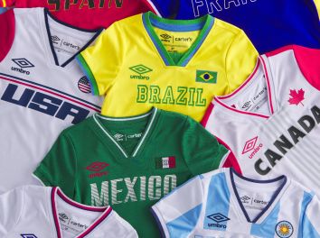 a laydown of jerseys